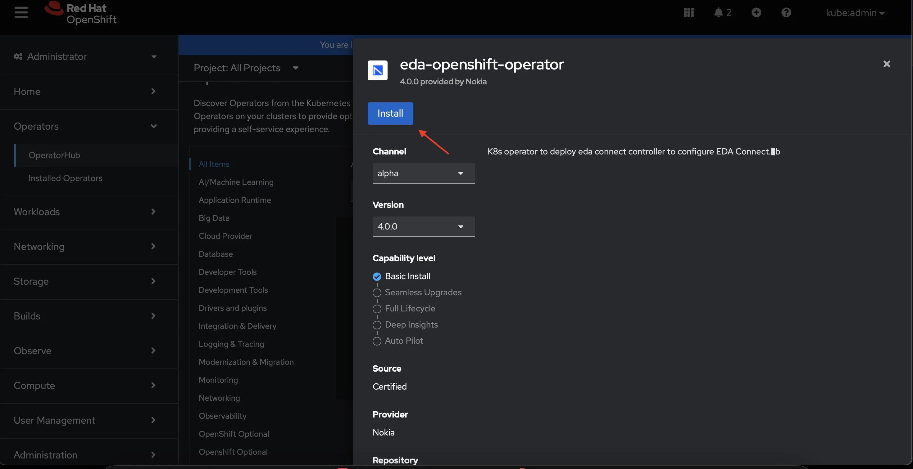 Install Operator